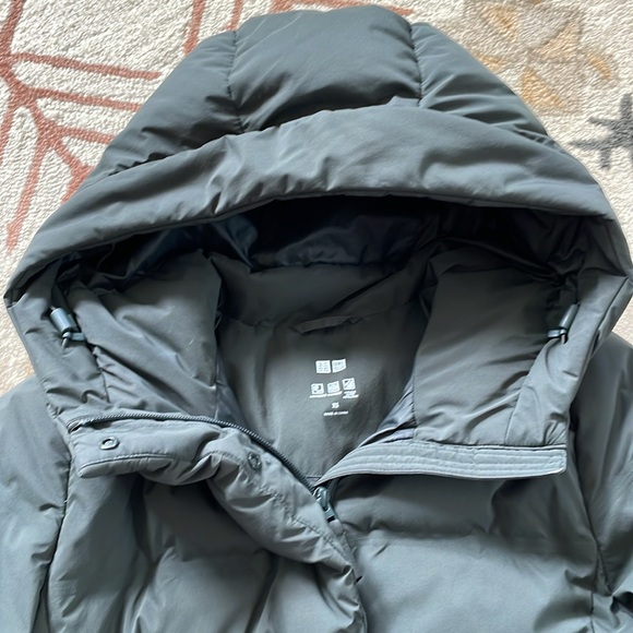 Seamless Uniqlo Plush Down Puffer Coat, Forest Green - XS - Picture 3 of 12